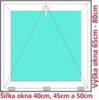 Plastová okna S SOFT šířka 50cm x výška 65-80cm 